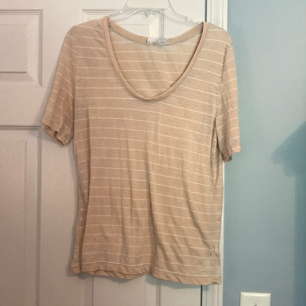 Cream striped top